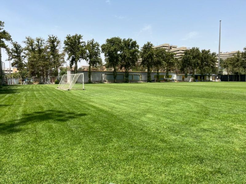 تصویر چمن طبیعی راه آهن اکباتان تهران